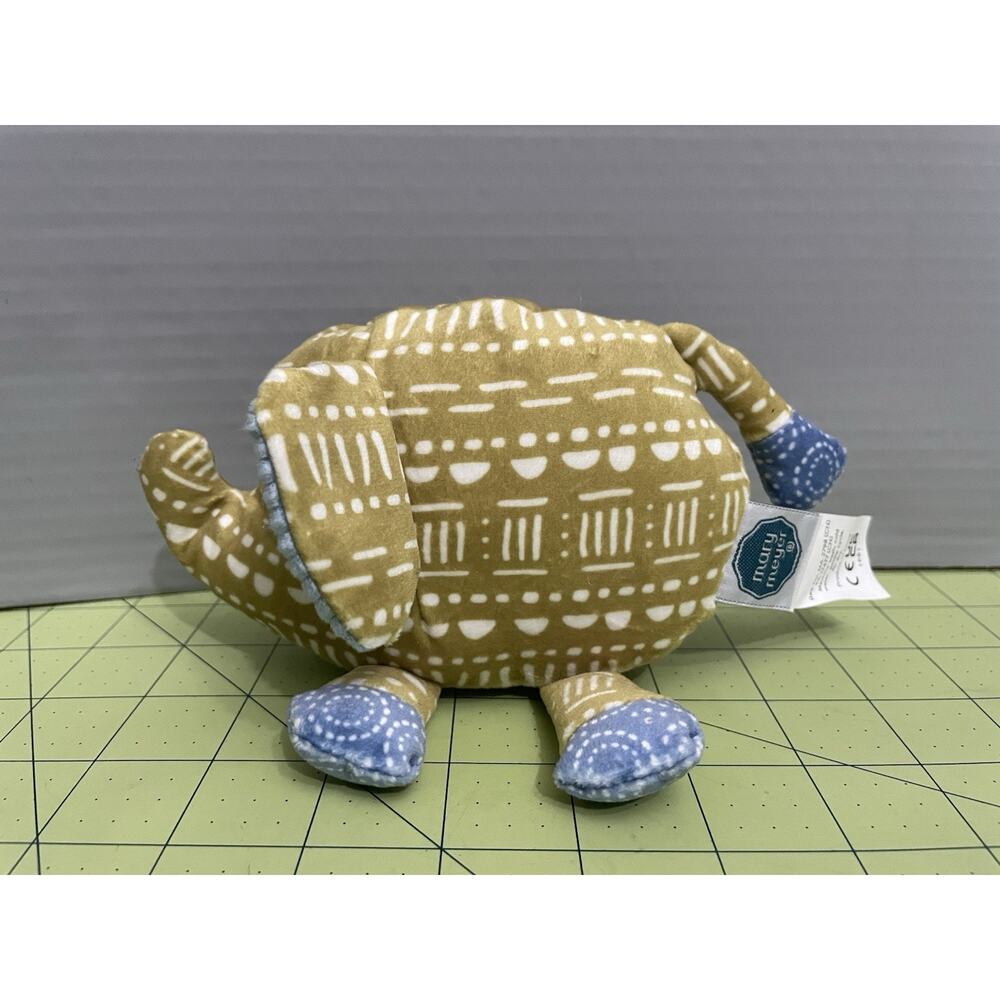 Mary Meyer Rattle Boho Elephant Plush Stuffed Animal Baby Toy Infant 5.5" Green